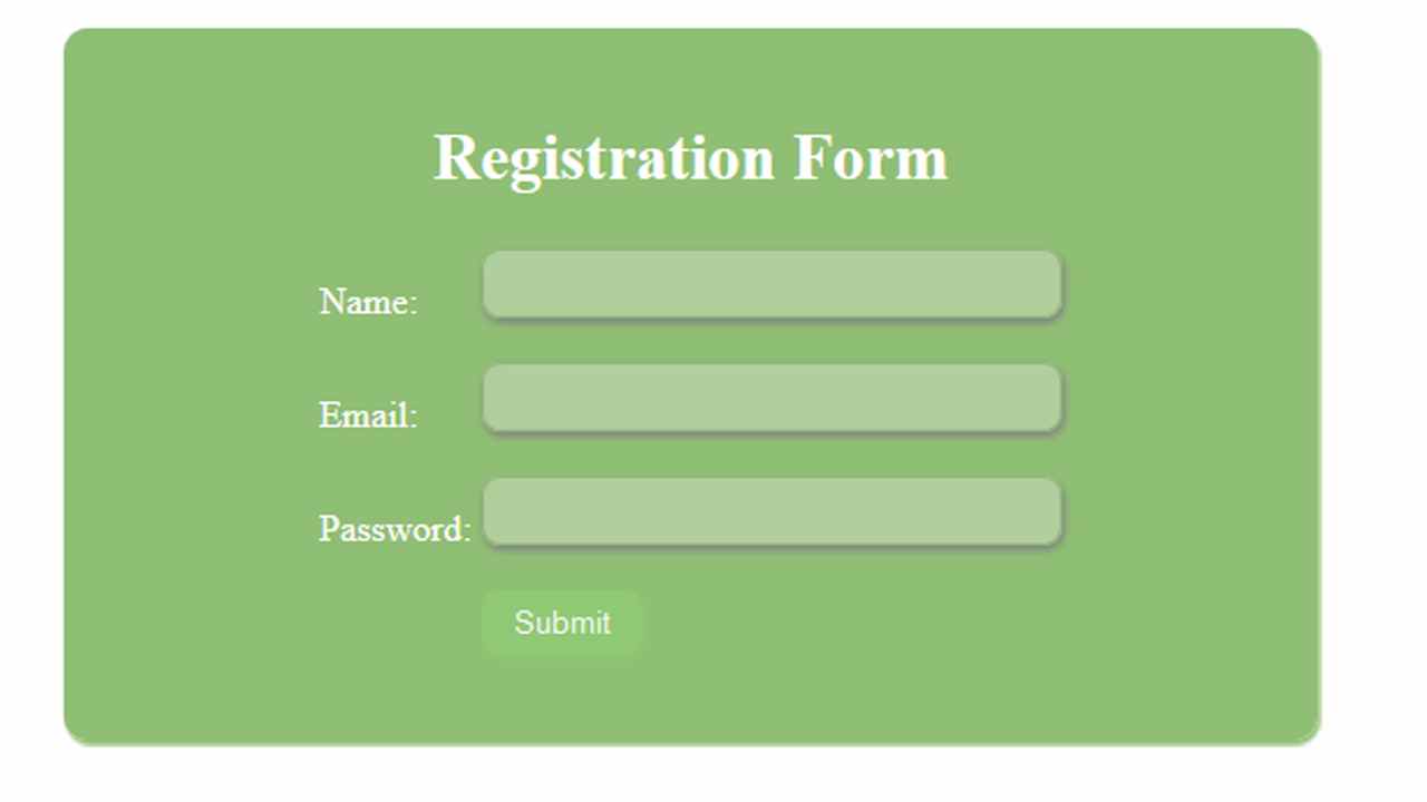 How to create a Signup form registration