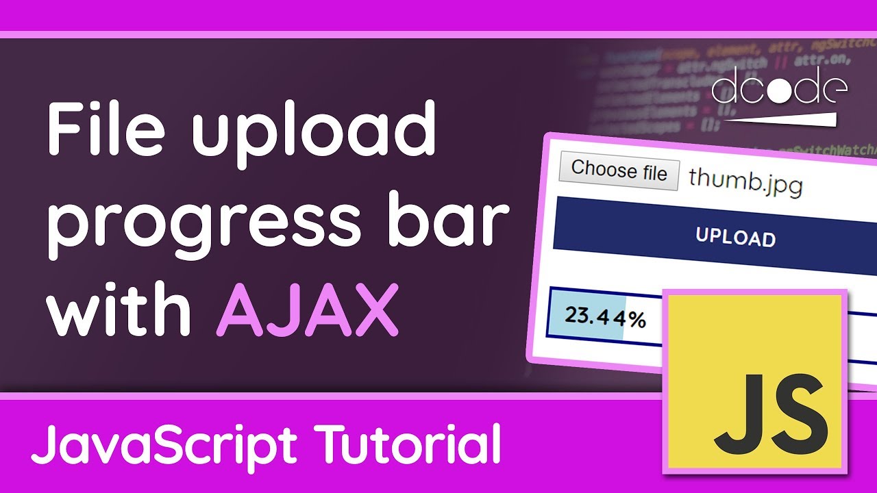 Easily Create File upload progress bar using only javascript